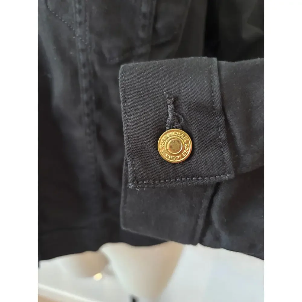 Michael Kors - Pre-Owned Black Cotton Denim Jacket Size XL